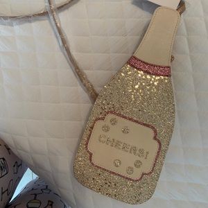 Lauren Conrad champagne bottle crossbody purse NEW